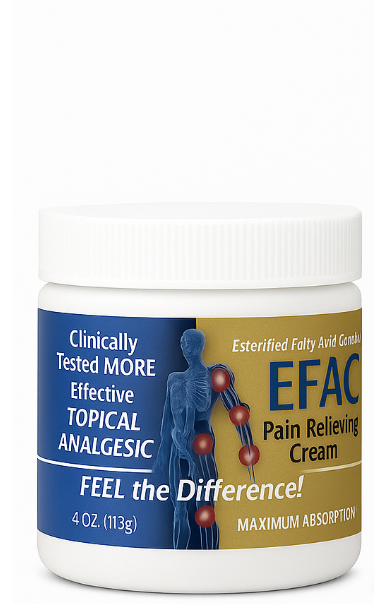 Arthritis Pain Relief Cream – EFAC® Joint Pain & Stiffness Cream for Knees, Hands & Back – 4 oz