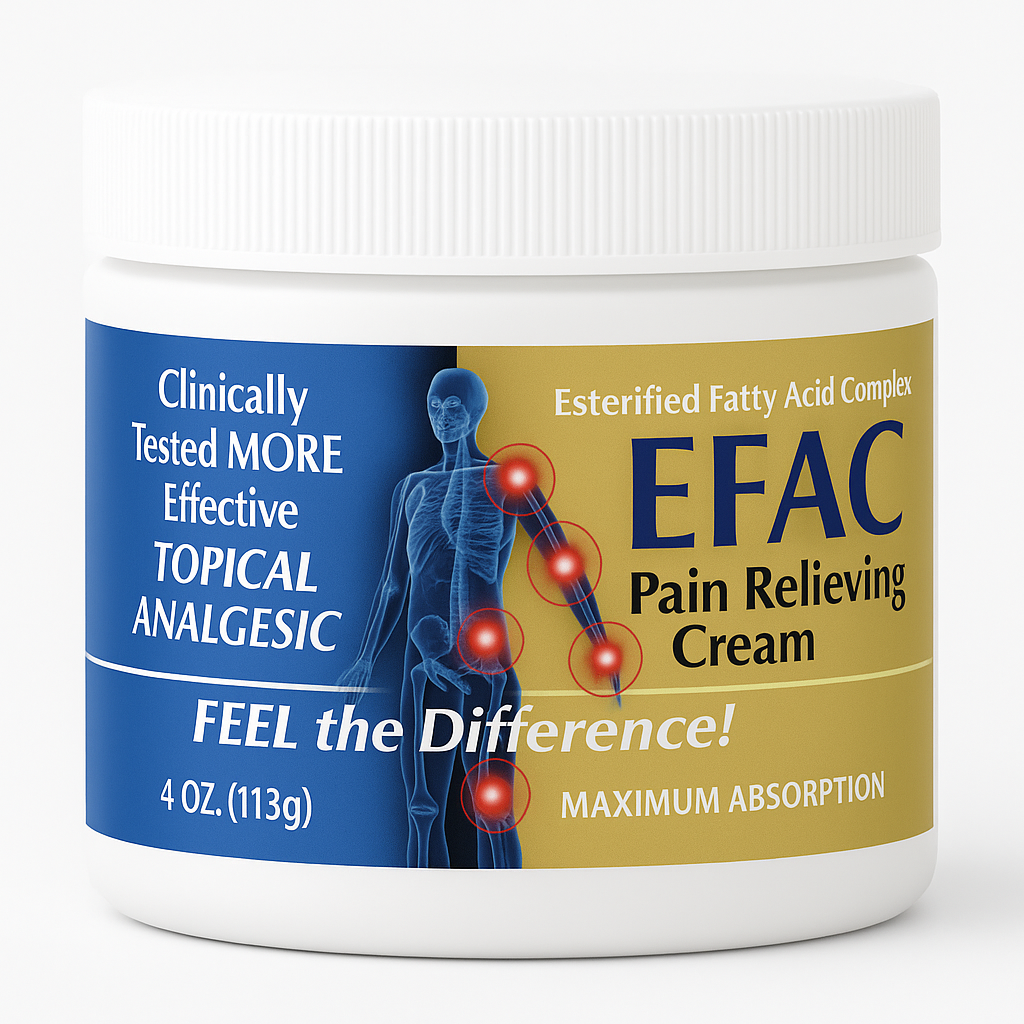 Arthritis Pain Relief Cream – EFAC® Joint Pain & Stiffness Cream for Knees, Hands & Back – 4 oz