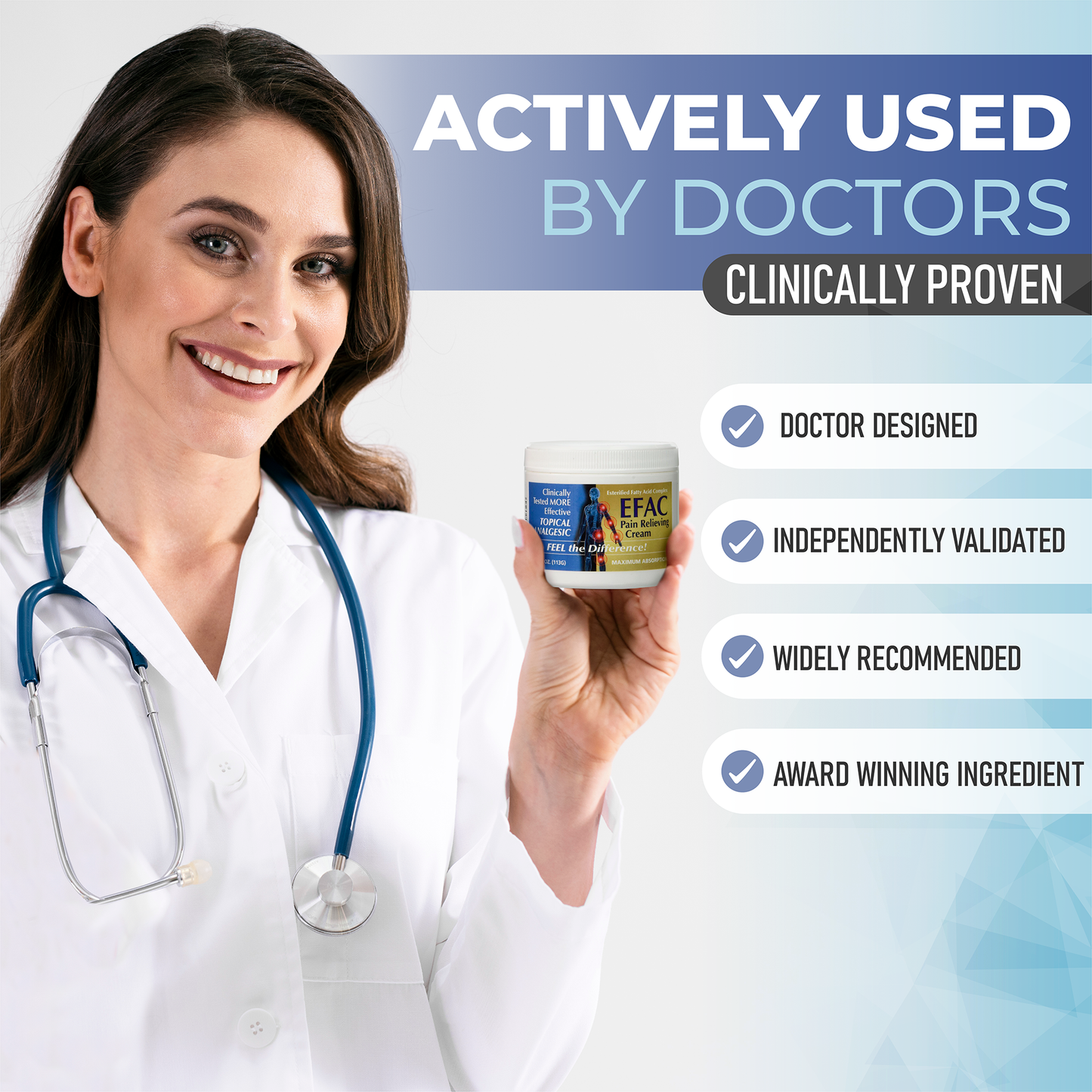 Arthritis Pain Relief Cream – EFAC® Joint Pain & Stiffness Cream for Knees, Hands & Back – 4 oz